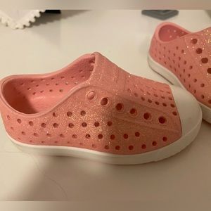 Pink NATIVE slip on shoes - toddler size 5, worn once!